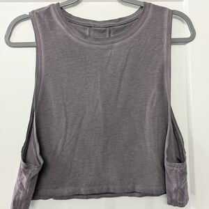 Distressed Purple Lululemon Muscle Tee
